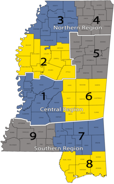 Map of MBI Districts